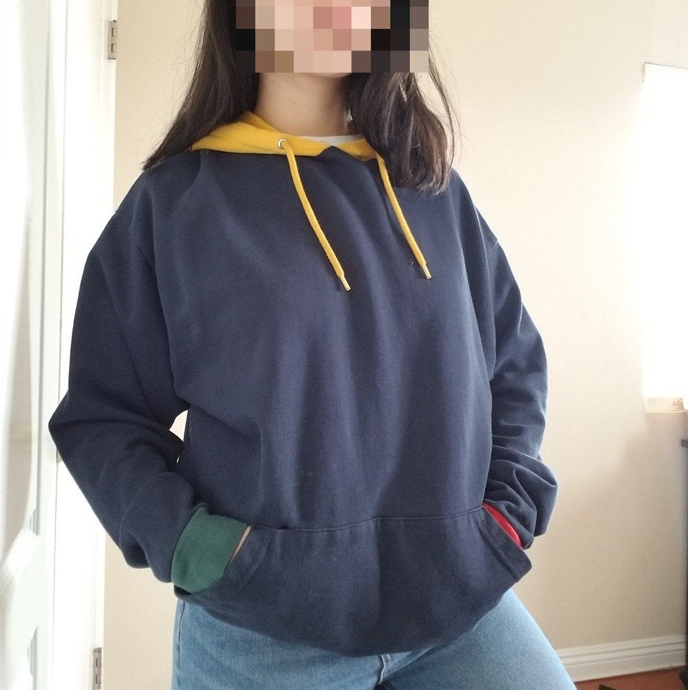 ASOS Oversized Hoodie with Contrast Hood And Cuffs